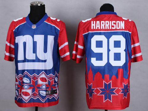 Nike Giants #98 Damon Harrison Blue Men's Stitched NFL Elite Noble Fashion Jersey